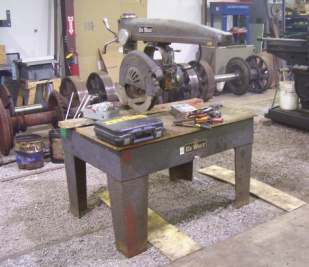 Recycled radial arm saw