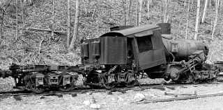 Climax locomotive before restoration