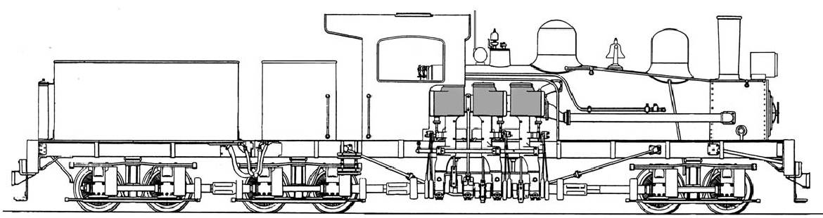 Shay locomotive diagram